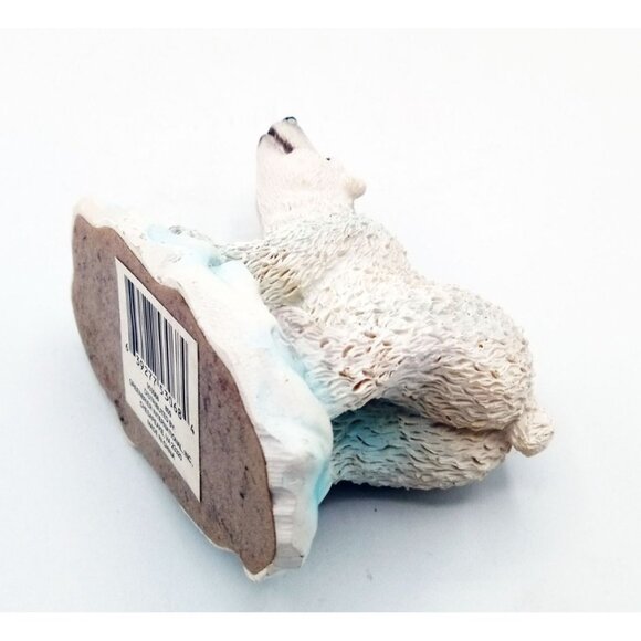 Polar Bear Figurine On Iceberg White Resin Sculpture Greenbrier International - Picture 12 of 14